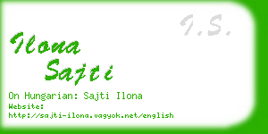 ilona sajti business card